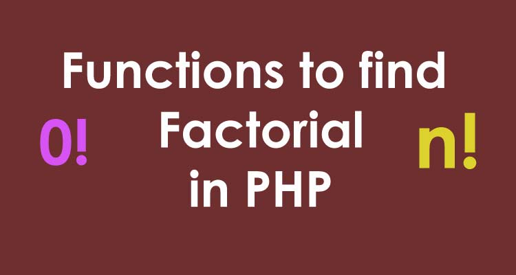 Factorial in PHP